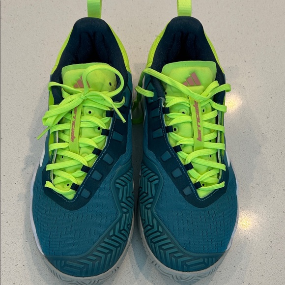 Adidas Barricade Green and Lime Tennis/Pickleball Sneakers - Picture 3 of 10